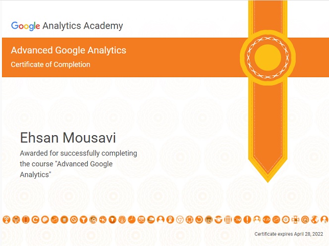 analytices certificate Ehsan mousavi